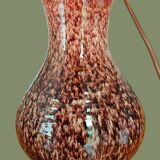 ACCOLAY lamp, ceramic base and Japanese paper lampshade with floral decoration
