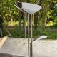 Dunakeszi vintage double floor lamp in chrome steel with reading light