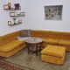 Yellow corduroy modular sofa, 1970s, set of 7