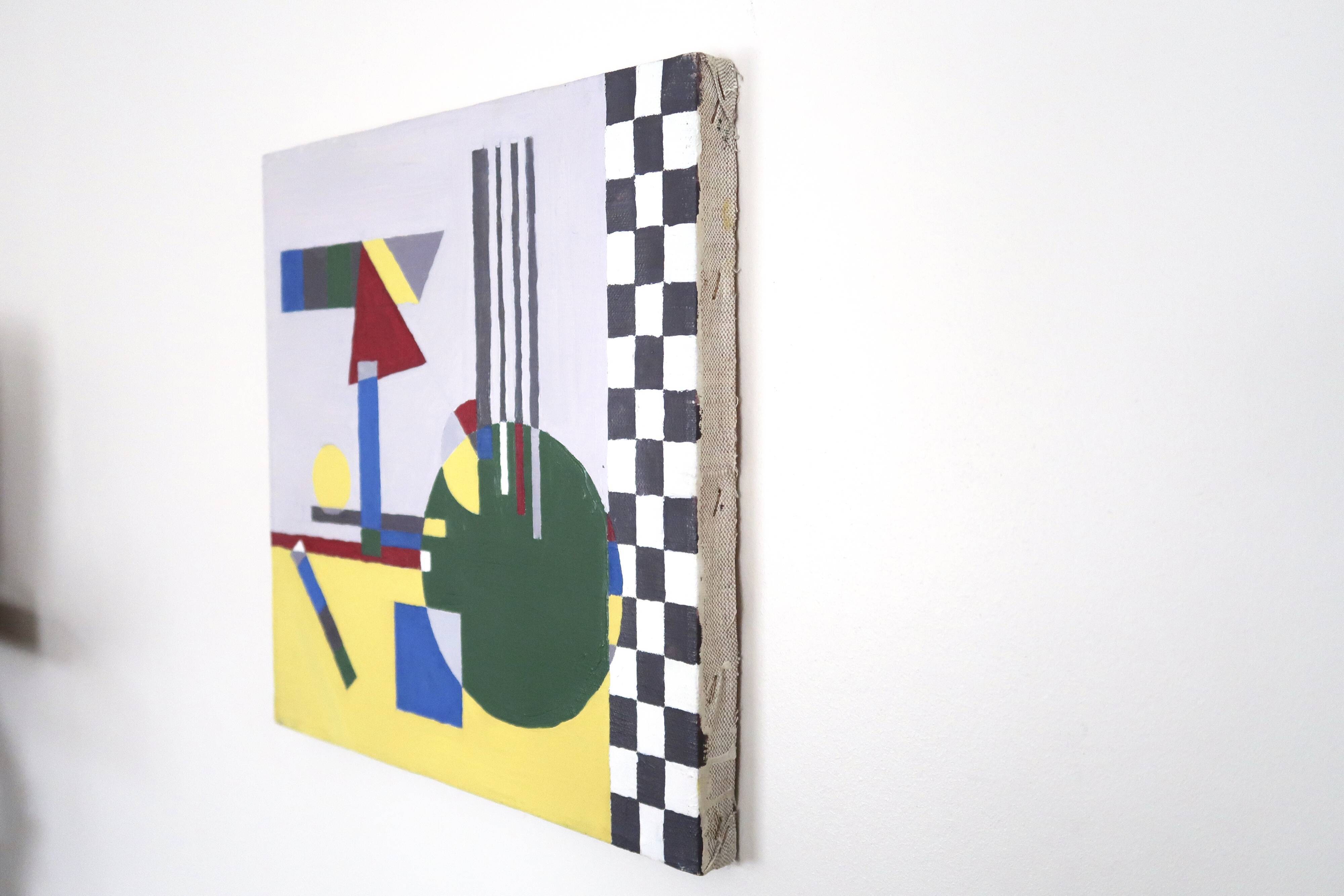 Painting, constructivist abstract painting, czech republic