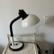 Lampe de bureau vintage aluminor made in france blanche et noir métal et plastique