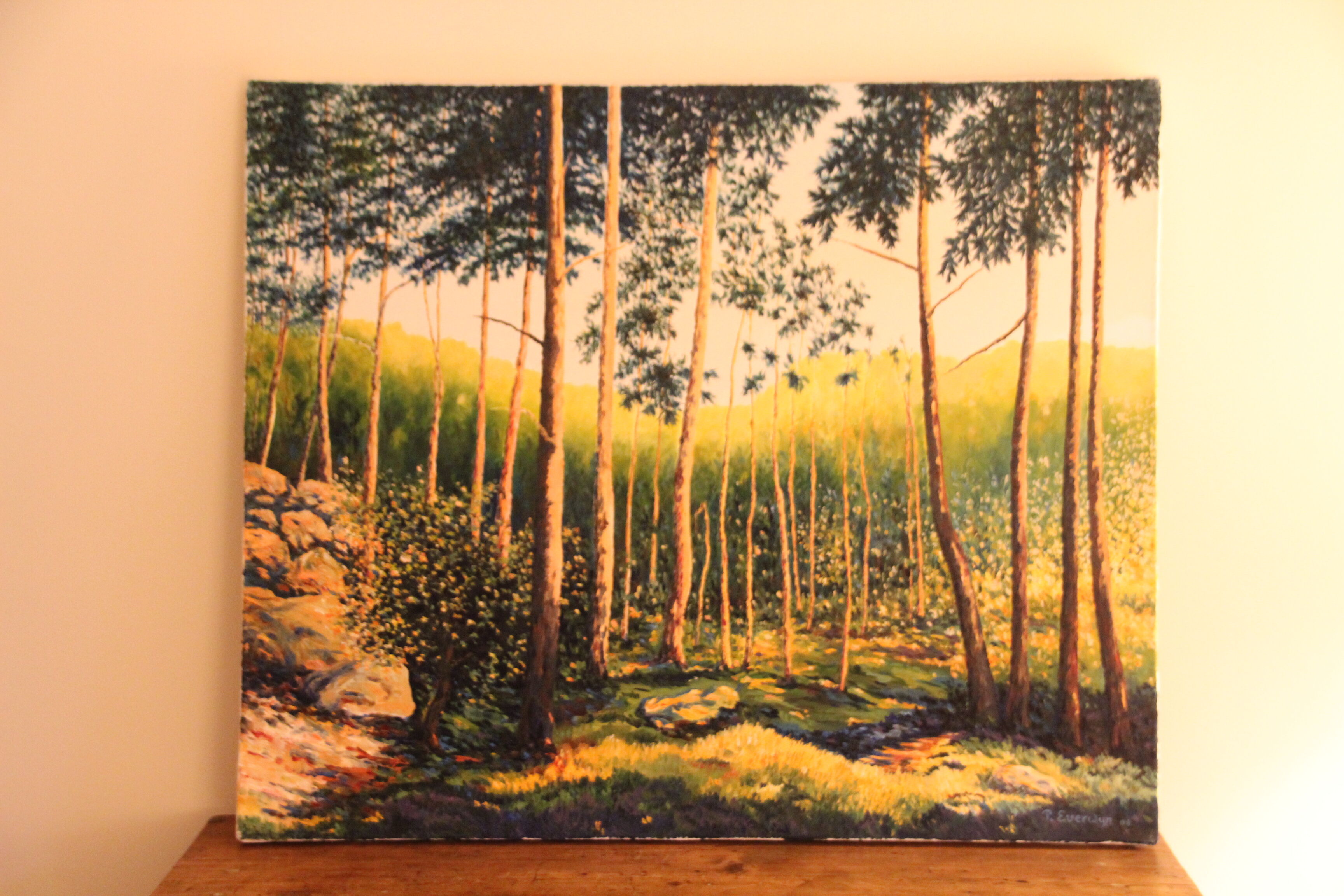 Forest of Fontainebleau painting Impressionist Landscape Oil on canvas Signed