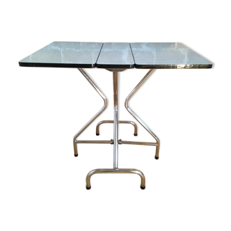 Table folding vintage formica and chrome legs