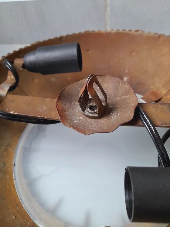 Brutalist sunburst wall light 1960