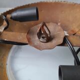 Brutalist sunburst wall light 1960