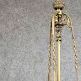 Large Napoleon III period chandelier in bronze and gilt brass