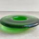 Vintage green structured glass Iittala Nappi tealight holder / candleholder / votive, Markku Salo