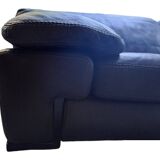 Roche Bobois brown leather sofa