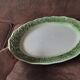 Oval ceramic dish in slip style