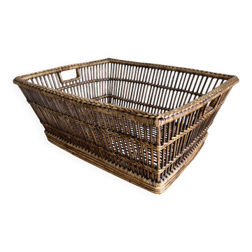 Panière XXL en osier 1930s