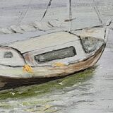 Oil on canvas seaside landscape signed B. Dumand