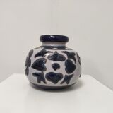 Vase West-Germany blue tones