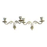 Pair of Bronze Piano Candlesticks