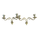 paire de Bougeoirs de Piano en Bronze