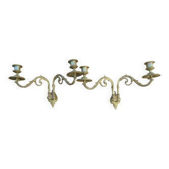 paire de Bougeoirs de Piano en Bronze