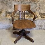 English American office armchair circa 1900 in oak