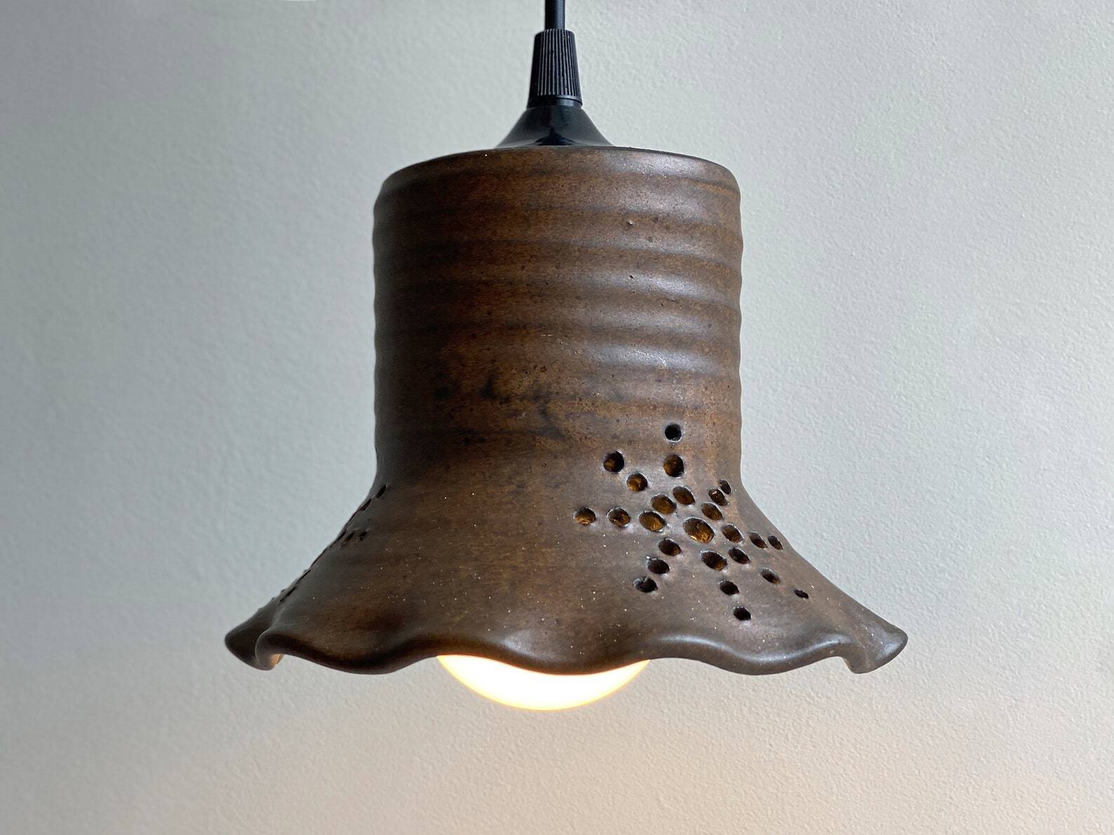 Dutch ceramic vintage Jan de Graaf hanging lamp