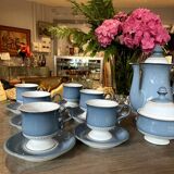 Service a the gres anglais denby england 12 bleu pale et blanc modele castille