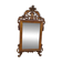 Old large Louis XV style mirror, stucco, wood, resin, beveled