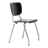 Black stackable chair by Kho Liang Le