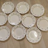 Set of 10 plates + 10 soup plates Arromanches Sarreguemines model