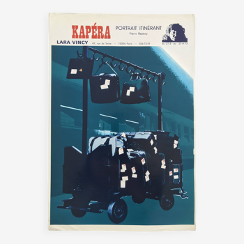 Original poster of Jean Kapéra, traveling portrait of Pierre Restany, 1973