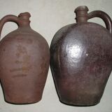 Duo of 2 old sandstone bottles