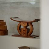 Ashanti stool from West Africa, carved from hardwood, 20th century.