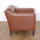 Danish armchair in cognac leather 1960