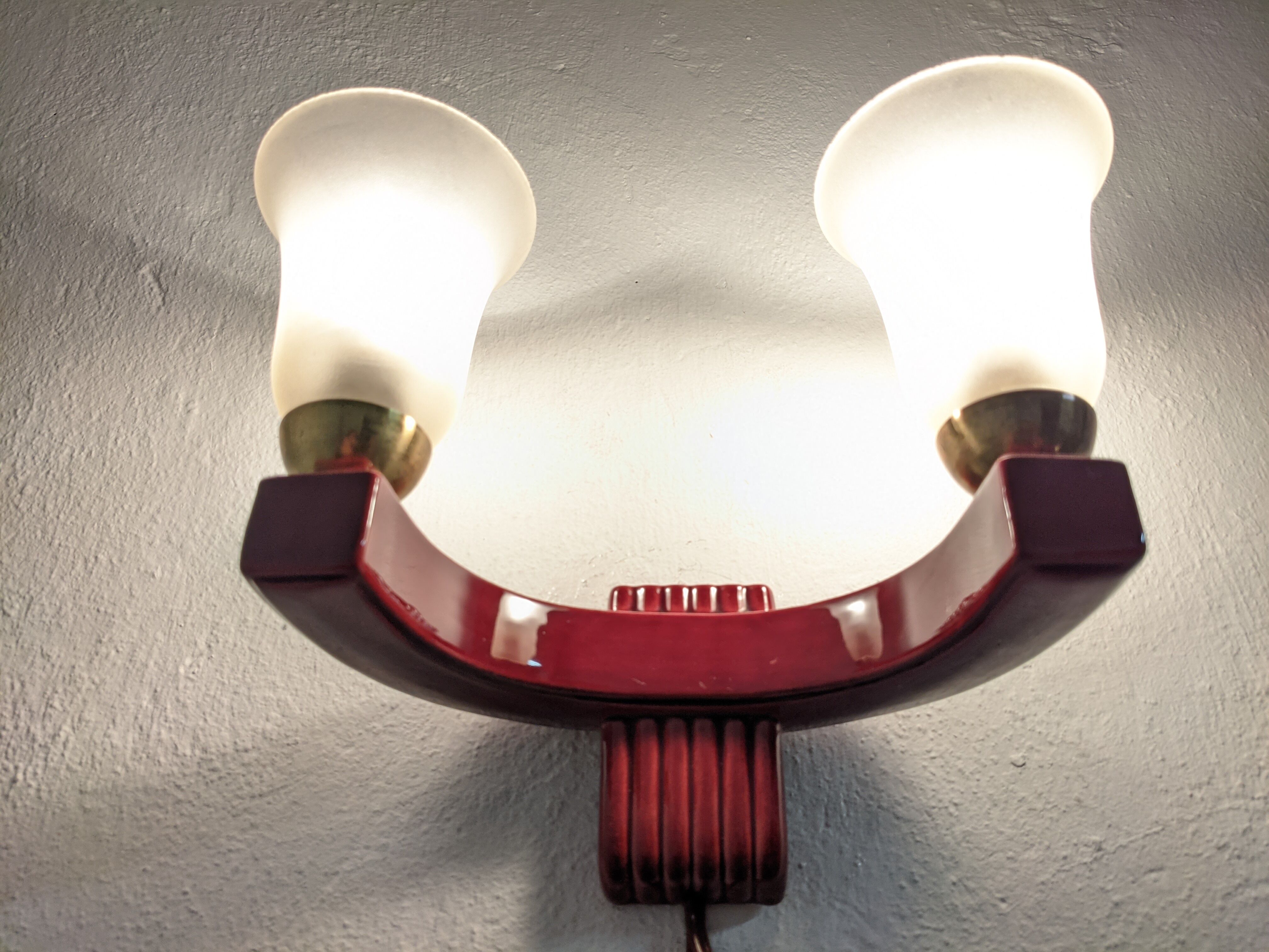 Ceramic art deco style applique