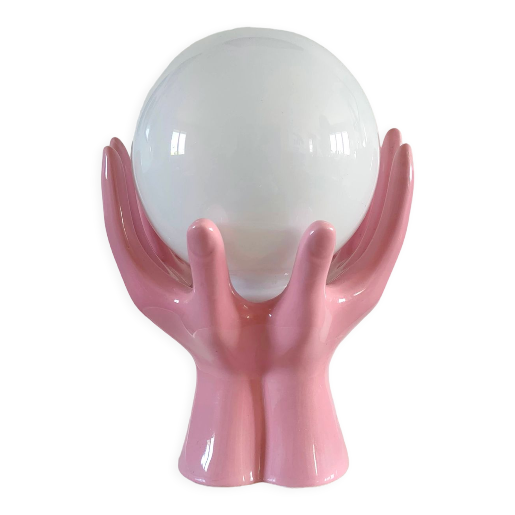 Ceramic hand lamp design 70s