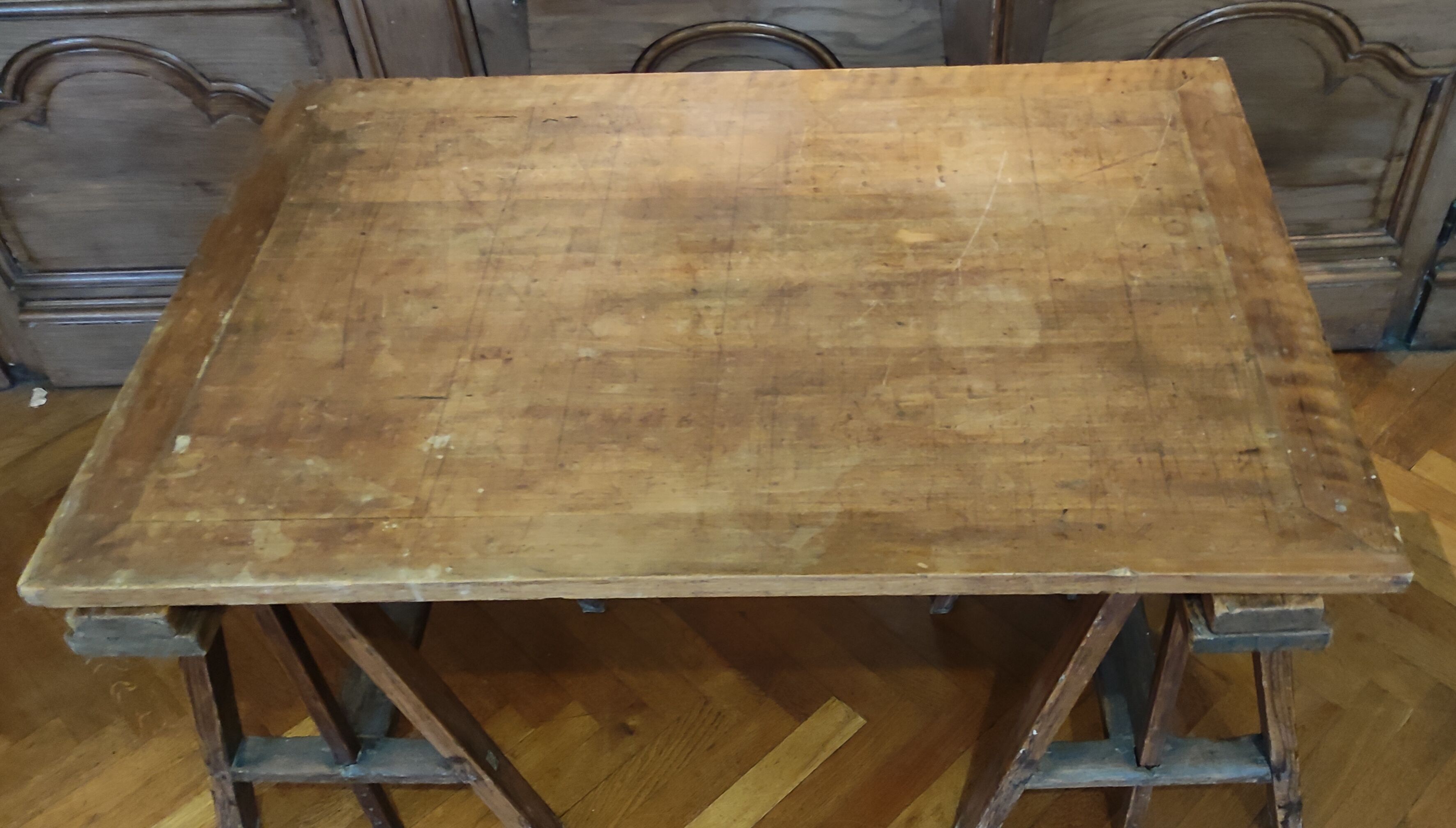 Old architect's table in 3 parts