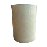 Vase cylindrique terre cuite émaillée avec signature
