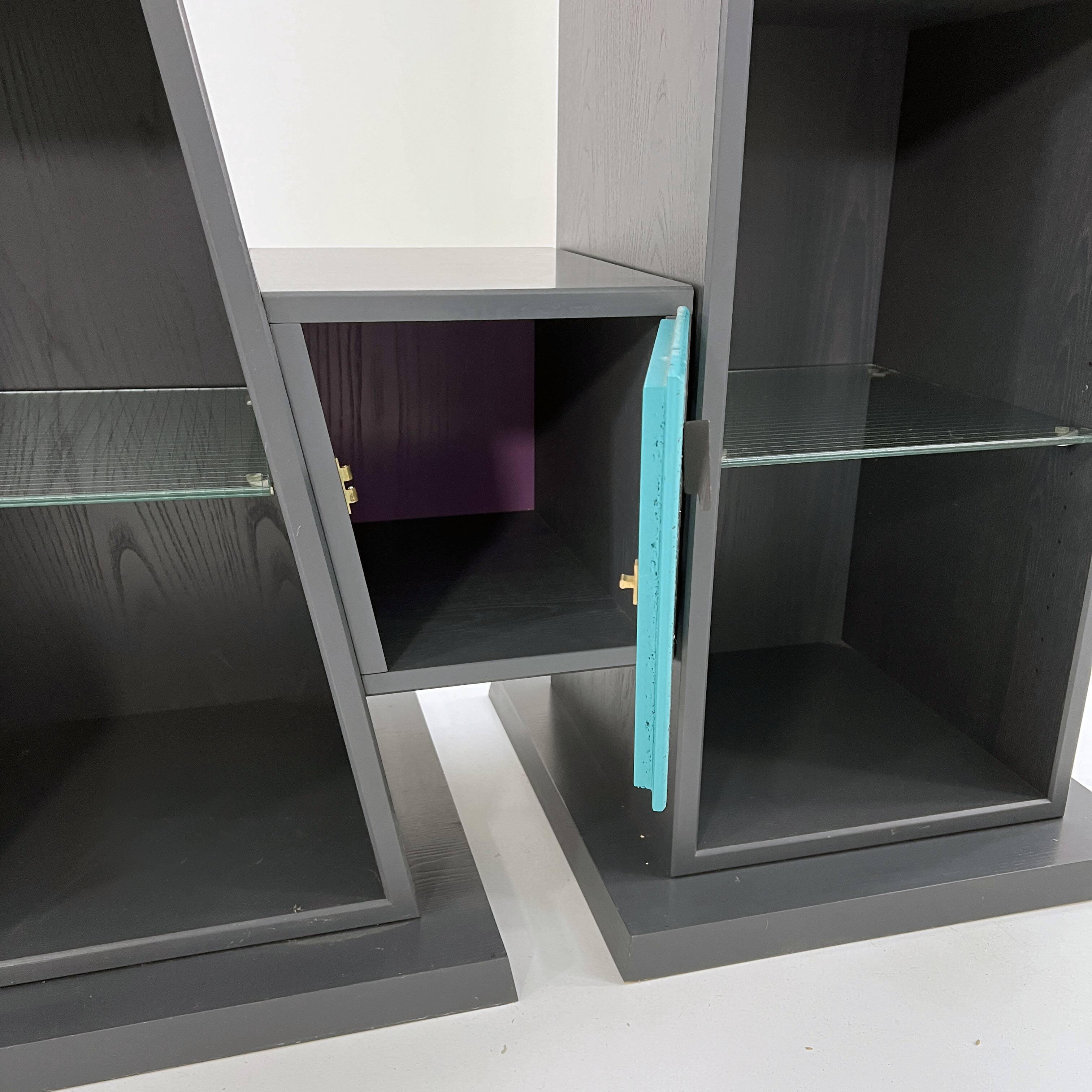 Postmodern freestanding bookcase, 1980s