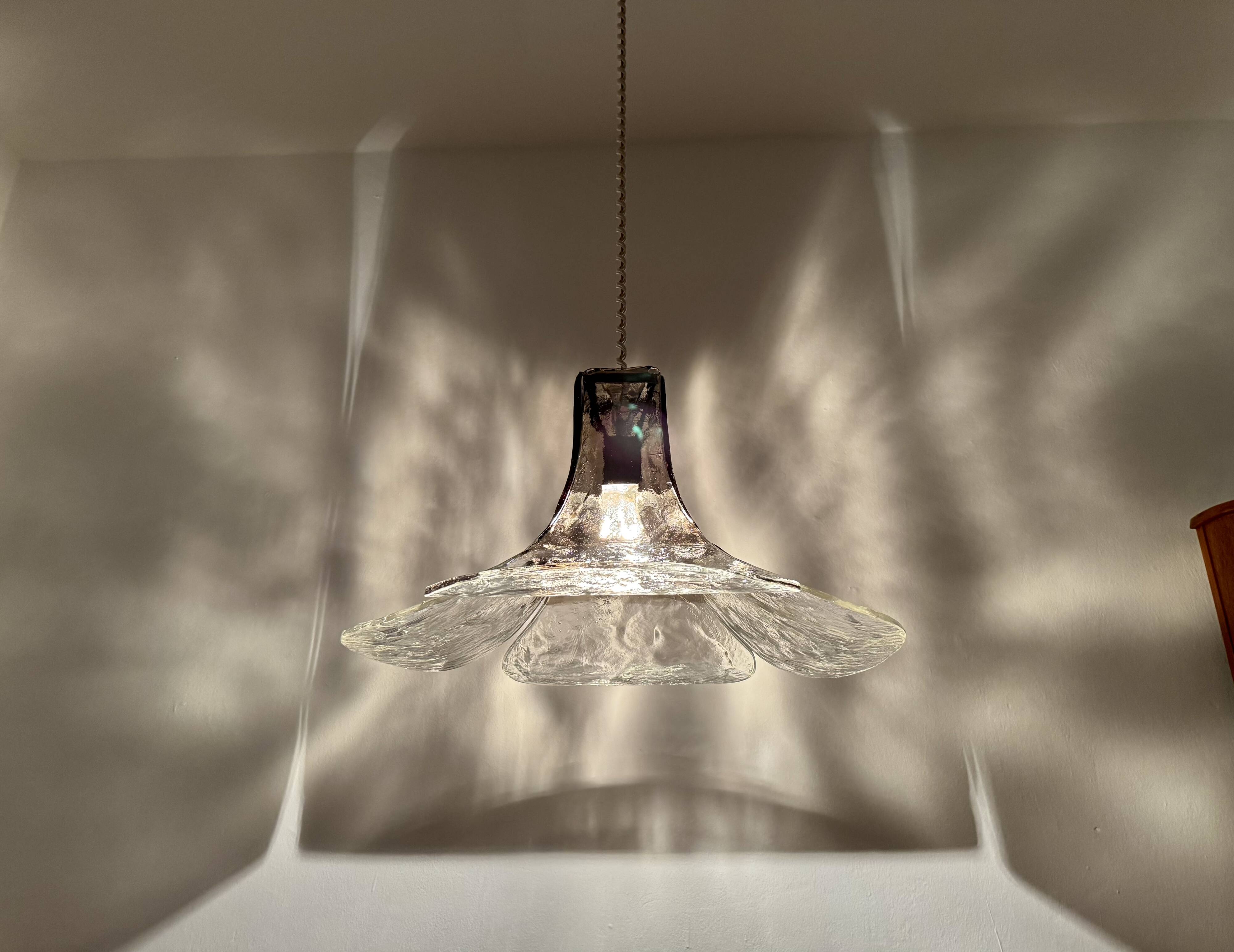 Suspension en verre de Murano par Carlo Nason pour Mazzega