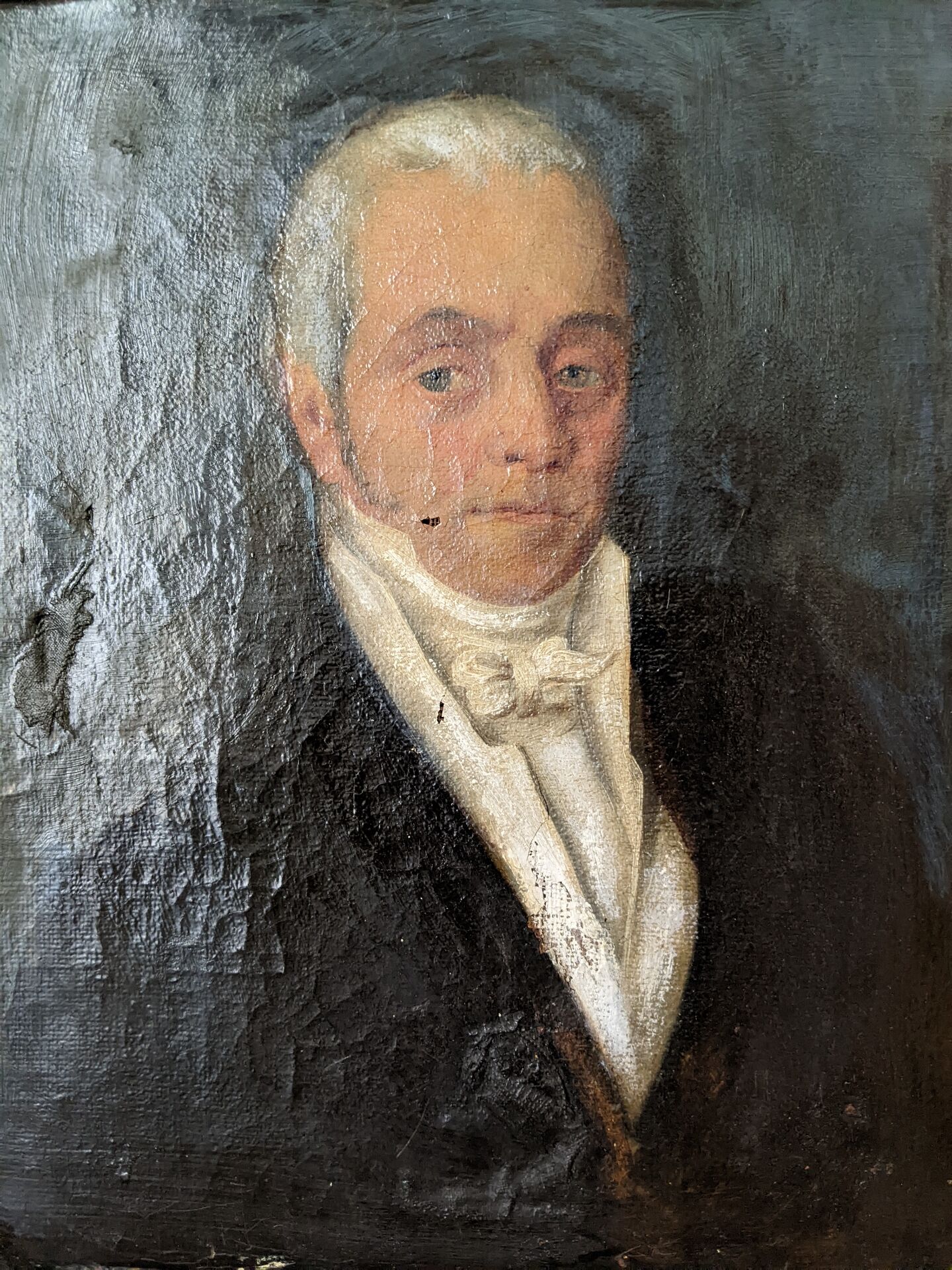 Old portrait oil on canvas country decoration