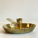 LOW HAND BRASS CANDLESTICK ANTIQUE