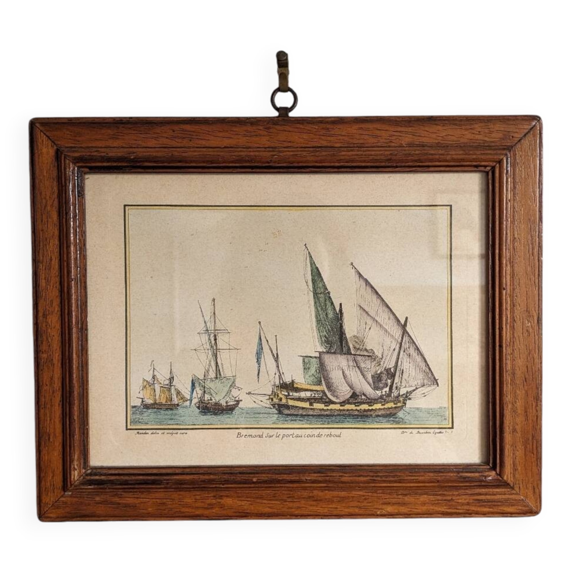 Engraving "Bremond on the port at the corner of Reboul"