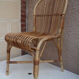 Chaise en rotin 1960