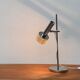 Lampe de table à lames chromées de l’ère spatiale