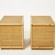 Pair of Italian bedside tables Dal Vera bamboo rattan brass 1970