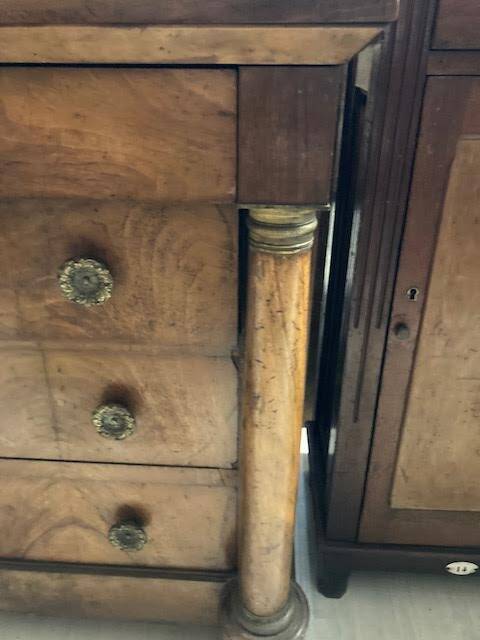 Empire style 4-drawer chest of drawers