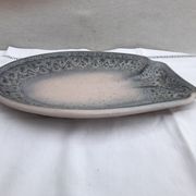 Former plate vallauris ceramics jean austruy shape vintage fish