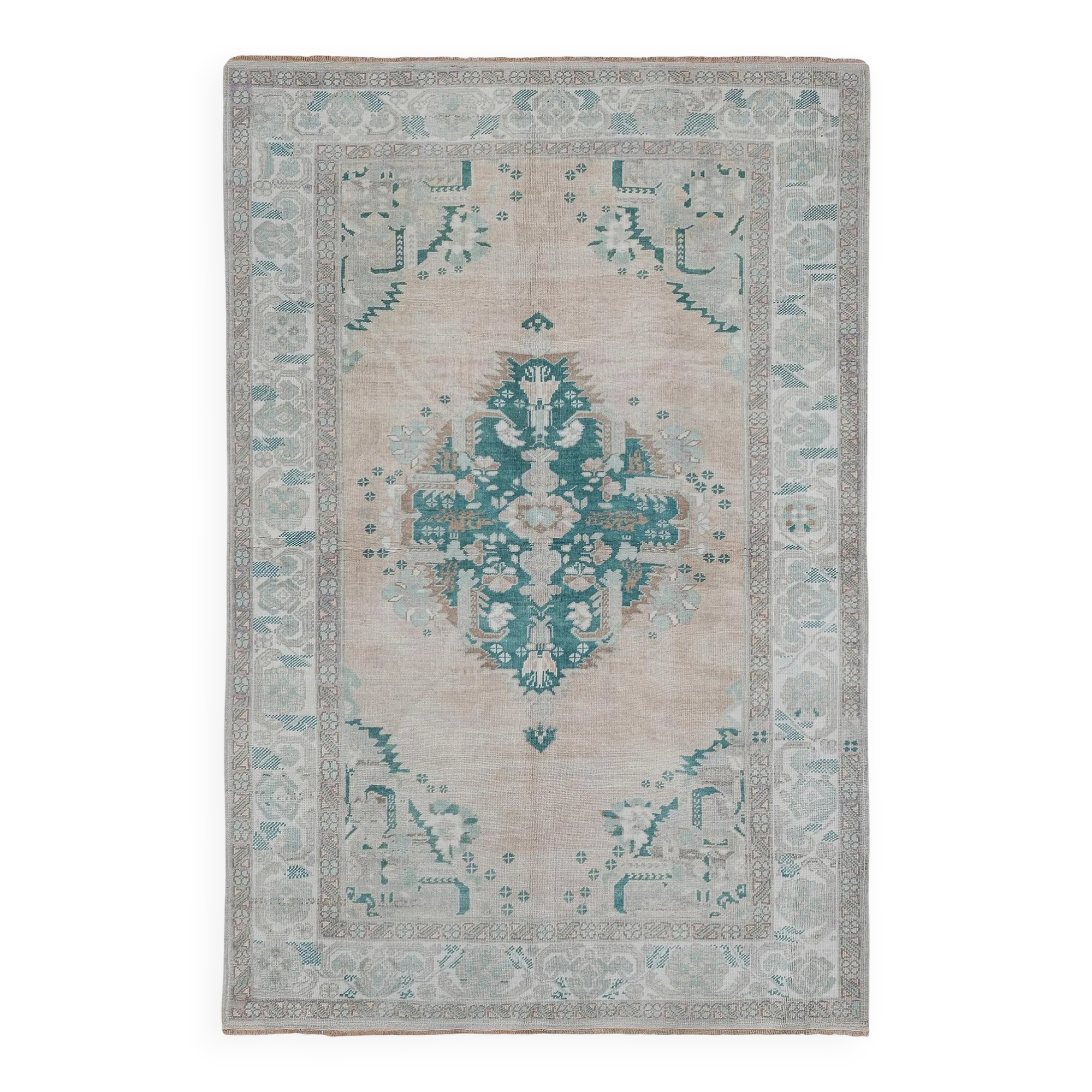 Vintage Turkish Oushak rug 175x258 cm