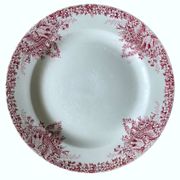 Antique serving platter in Saint-Amand earthenware (Nord)