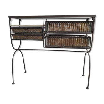 Vintage 20th century wrought iron console