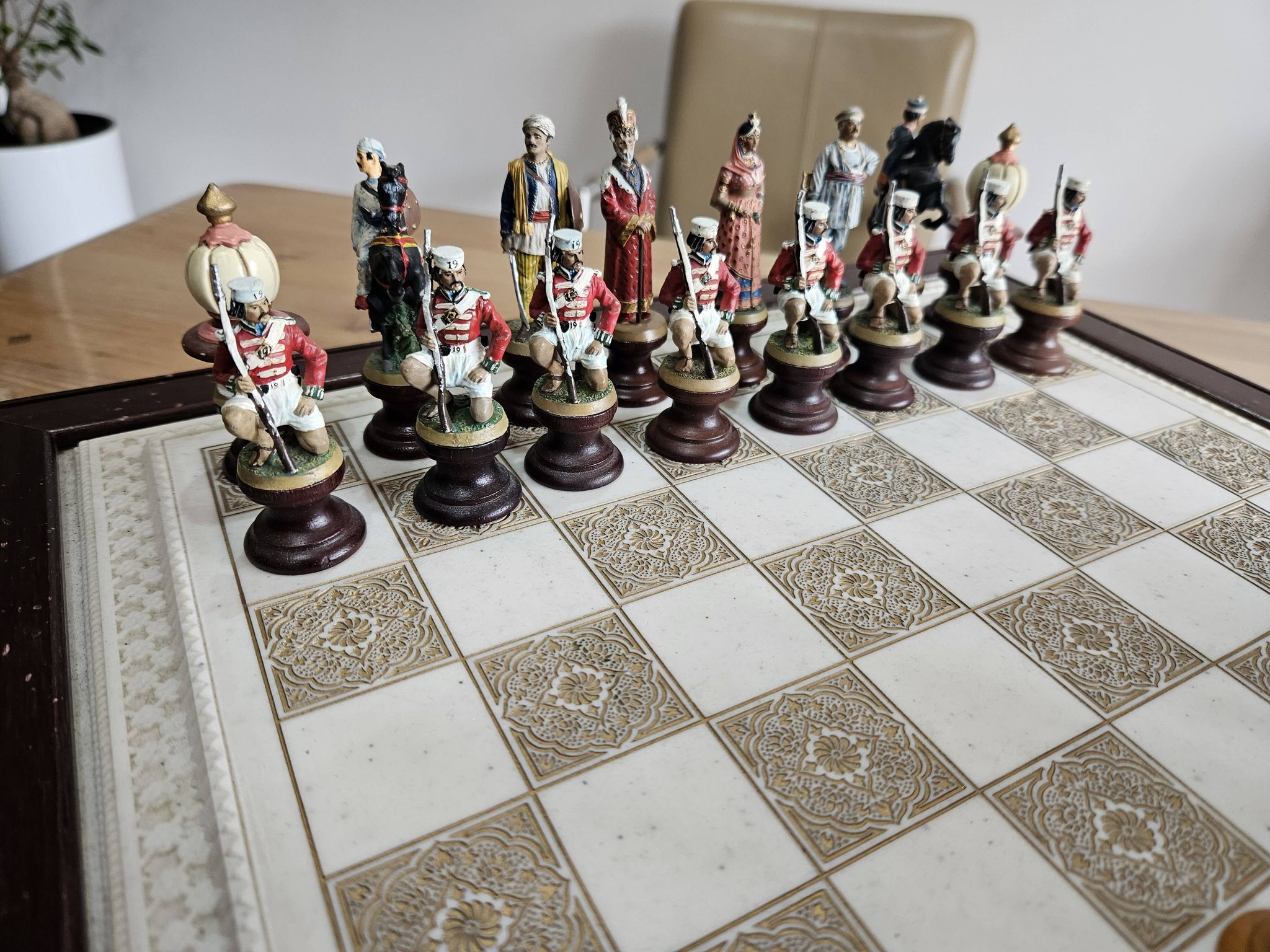 Franklin Mint Raj Collectible Chess Sets, 1970s.