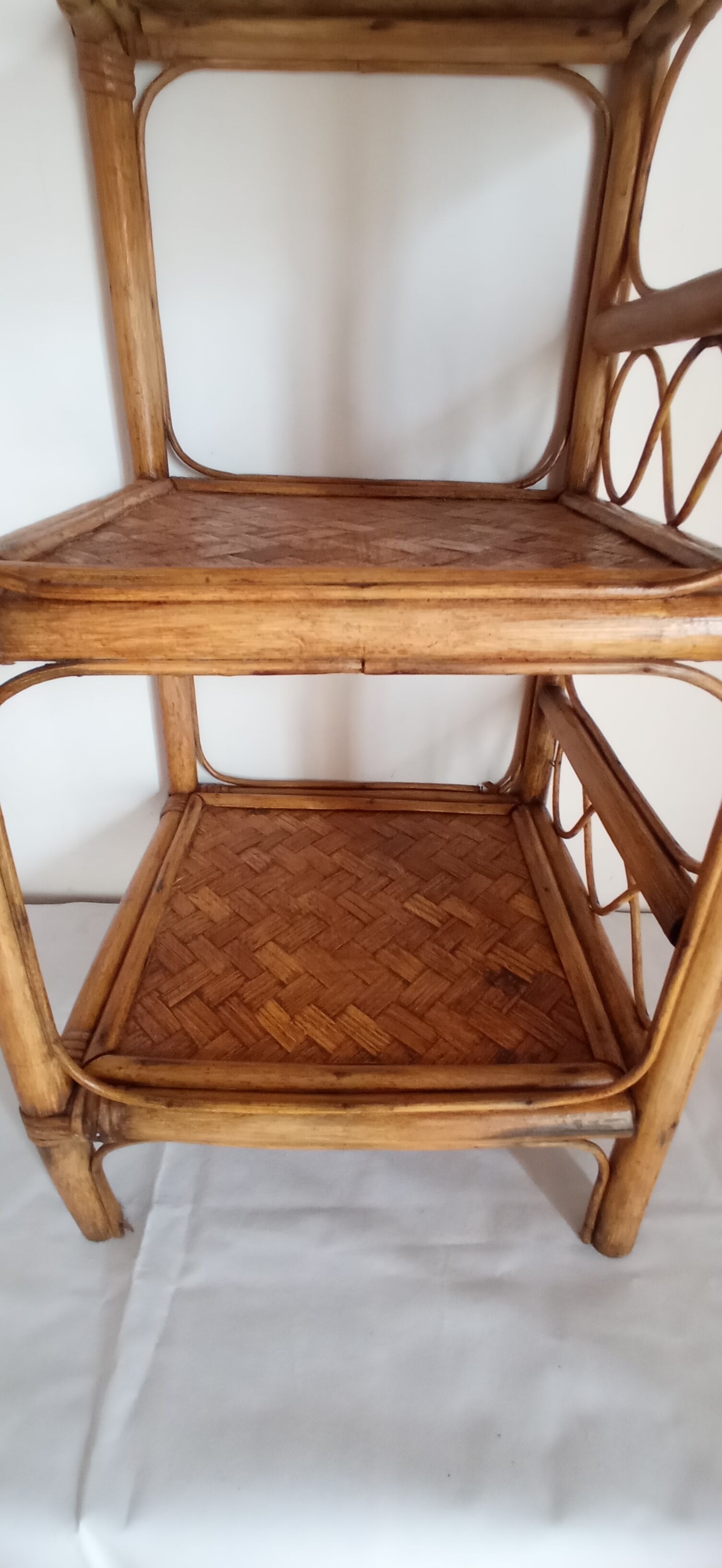 Vintage rattan shelf