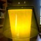 Lampe de table IKEA Gavik – Design en verre jaune-vert vibrant