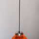 Orange opaline pendant light from the 60s/70s